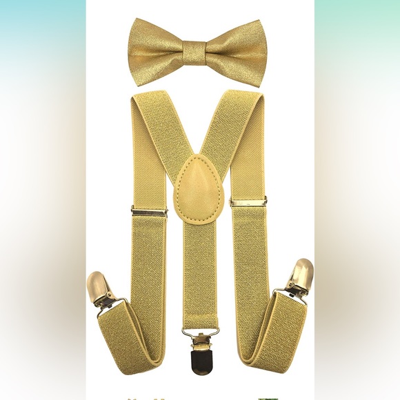 Toddlers Suspender and Bow Tie Set, Adjustable Set and Colors for Boys and Girls - Picture 1 of 5